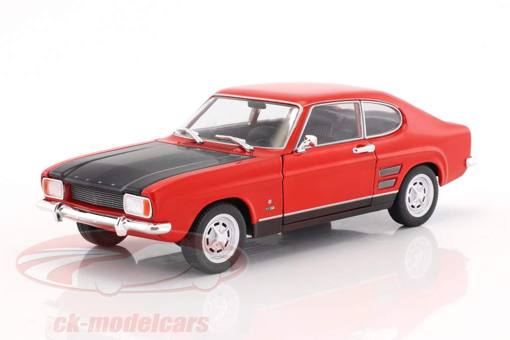 Ford Capri RS year 1969 red / black 1:24 Welly