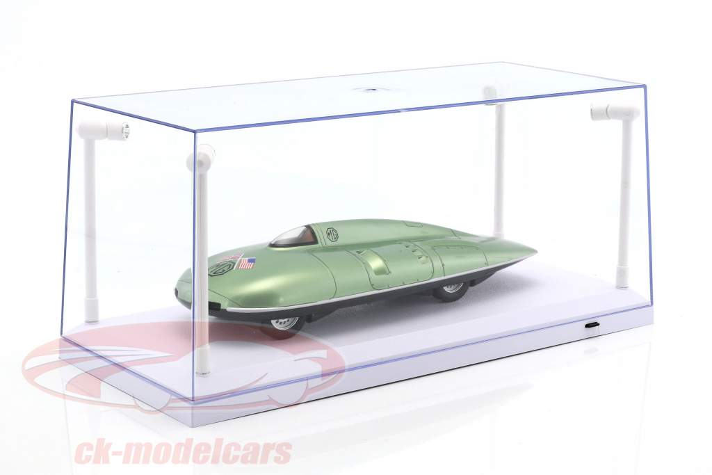 Single Showcase white with 4 Led Lamps for modelcars in scale 1:18 Triple9
