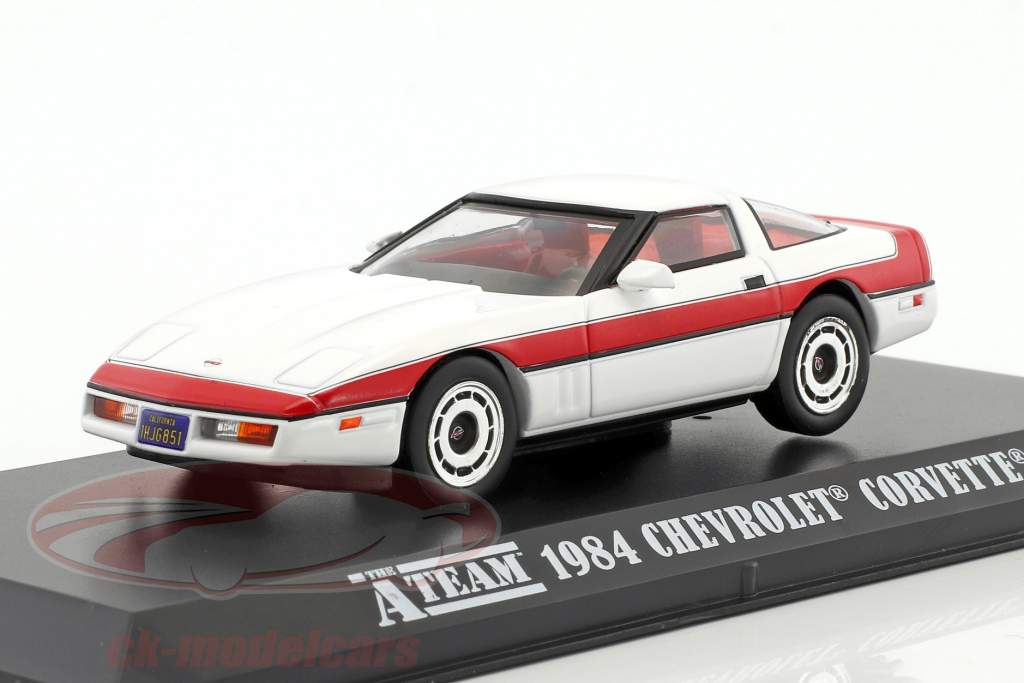 Chevrolet Corvette C4 year 1984 TV series The A-Team (1983-87) white / red 1:43 Greenlight