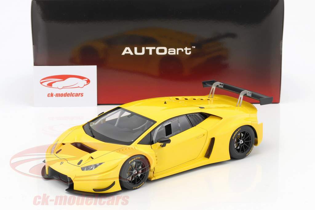 Lamborghini Huracan GT3 Bouwjaar 2015 geel 1:18 AUTOart