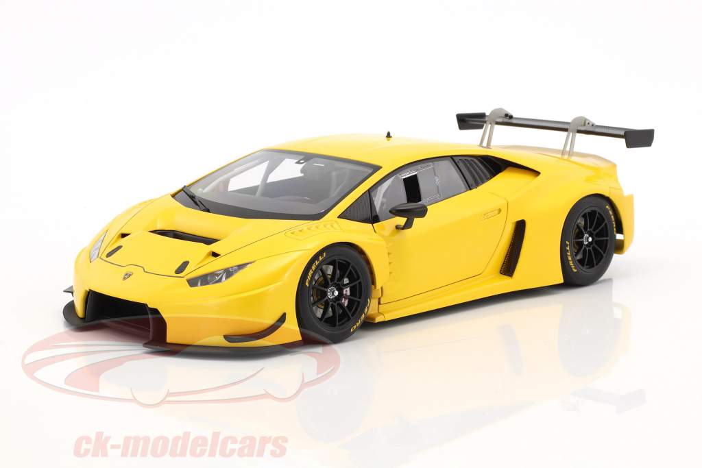 Lamborghini Huracan GT3 Opførselsår 2015 gul 1:18 AUTOart