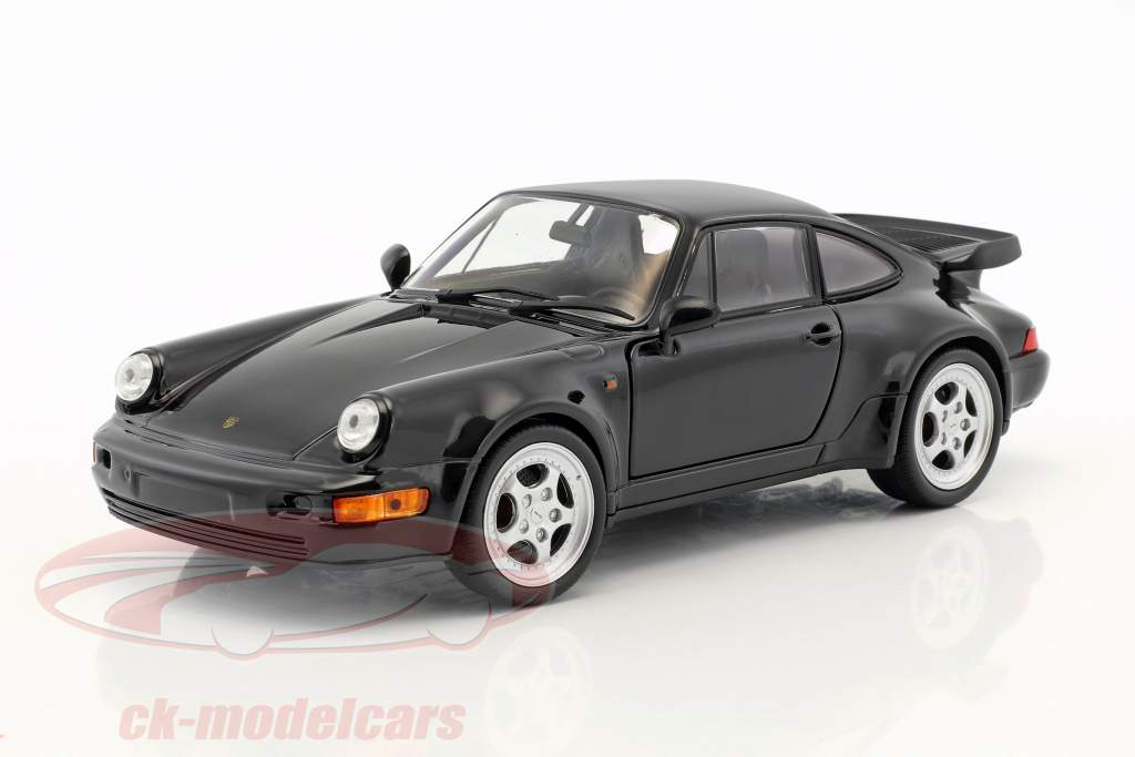 Porsche 911 Turbo 3.0 year 1974 black 1:24 Welly