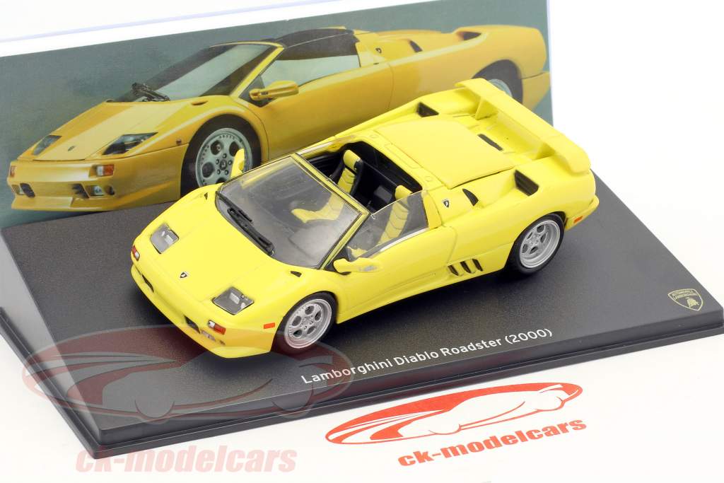 Lamborghini Diablo Roadster year 2000 yellow 1:43 Leo Models