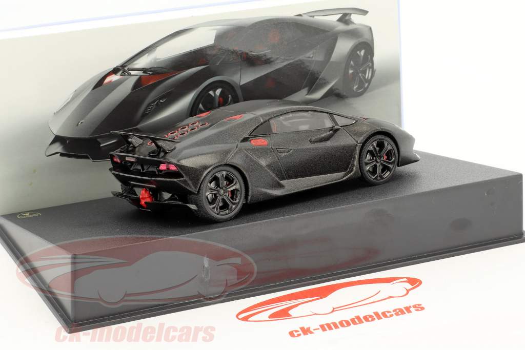 Lamborghini Sesto Elemento ano de construção 2010 preto 1:43 Leo Models
