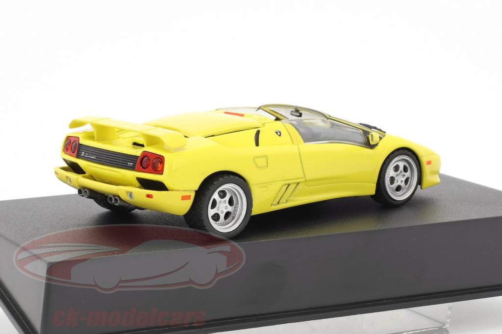 Lamborghini Diablo Roadster ano de construção 2000 amarelo 1:43 Leo Models