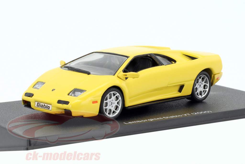 Lamborghini Diablo VT 築 2000 黄色 1:43 Leo Models