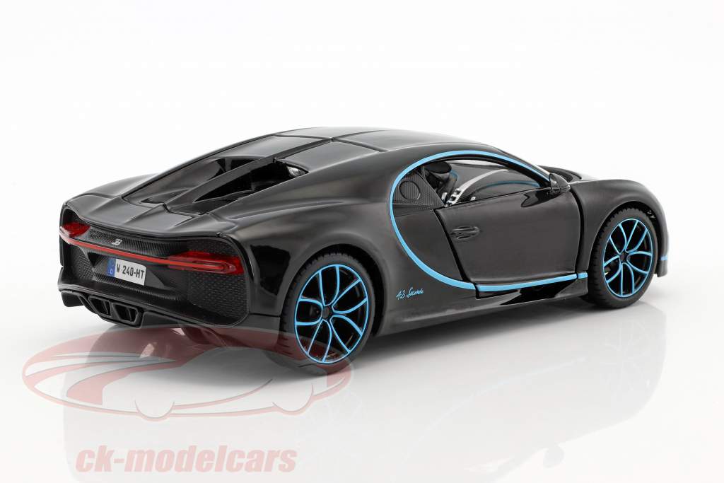 Bugatti Chiron World Record Car #42 J.-P. Montoya nero 1:24 Maisto