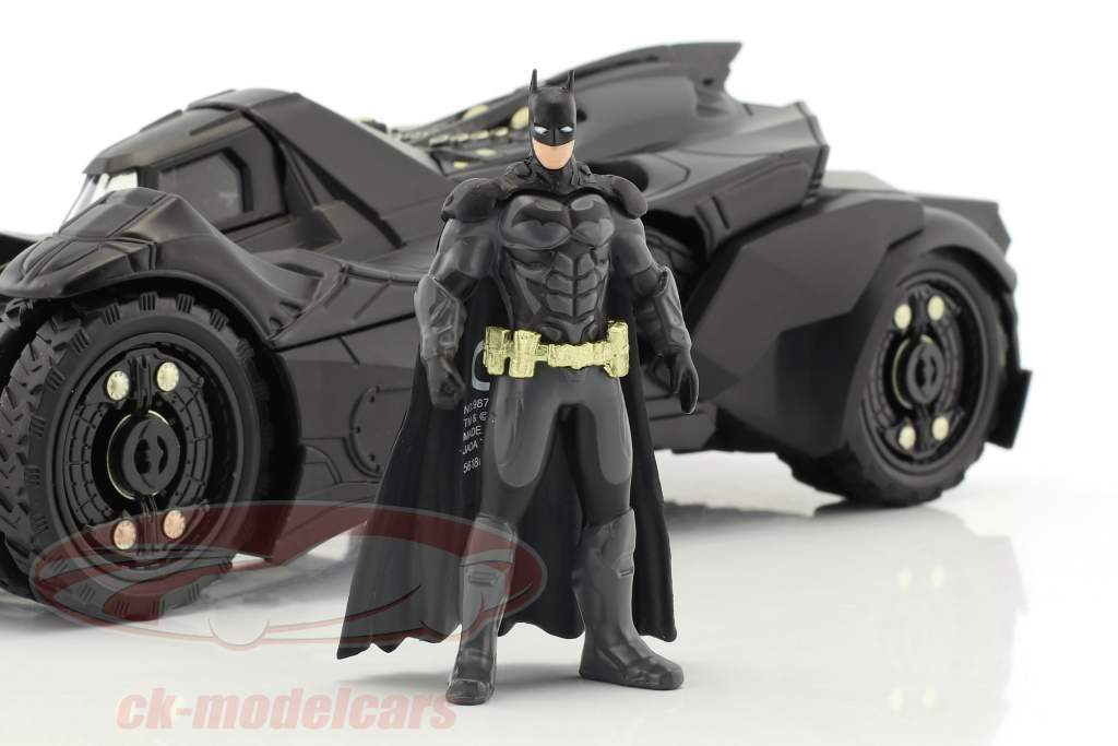 Batmobile Arkham Knight (2015) con cifra Batman nero 1:24 Jada Toys