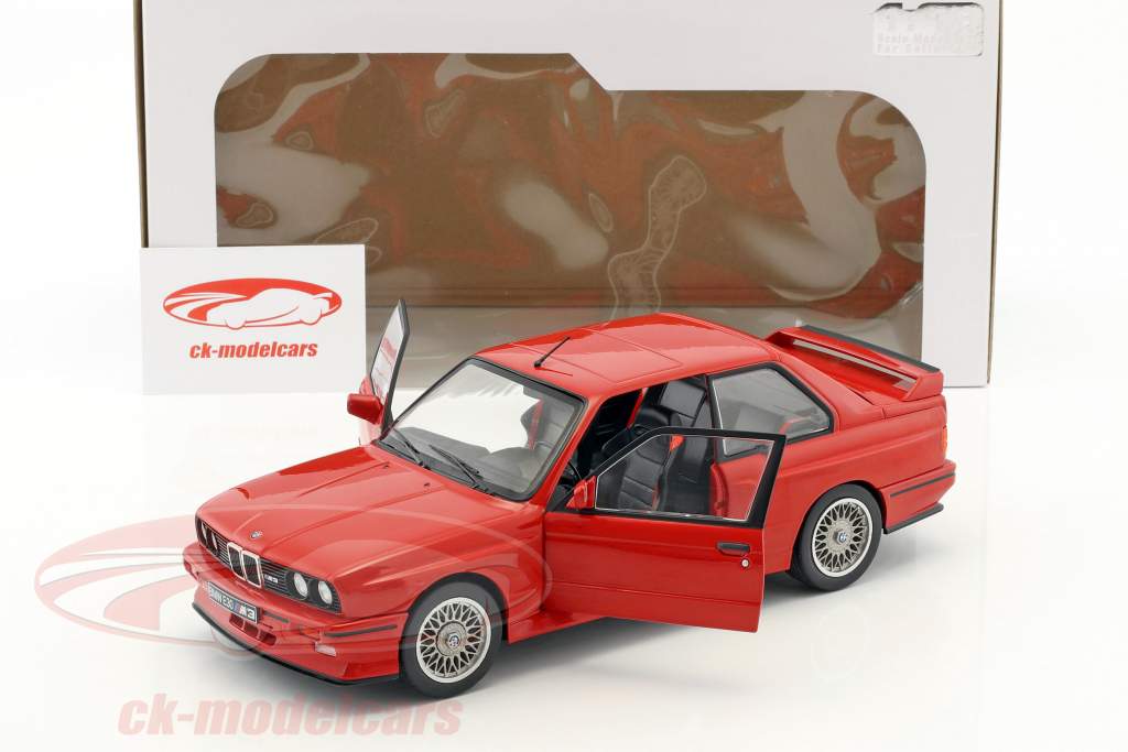 BMW M3 E30 ano de construção 1986 vermelho 1:18 Solido