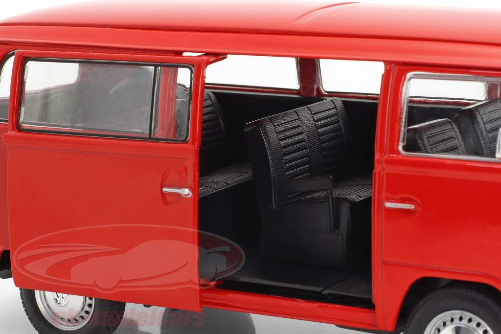 Volkswagen VW T2 Bus Baujahr 1972 rot 1:24 Welly