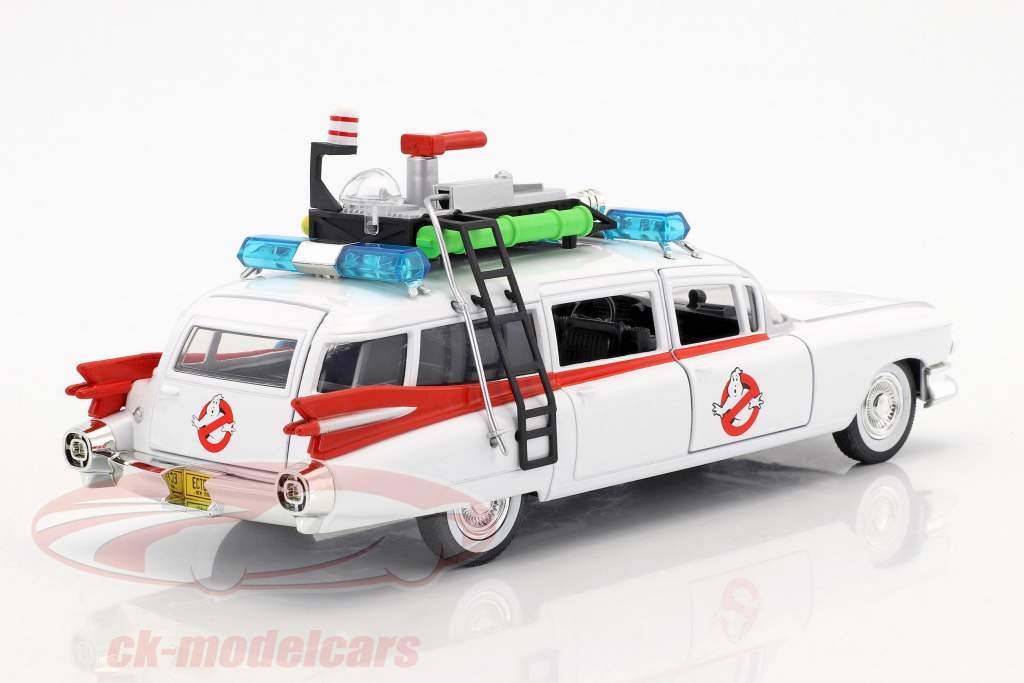 Cadillac Ecto-1 out the Movie Ghostbusters 1984 white 1:24 Jada Toys