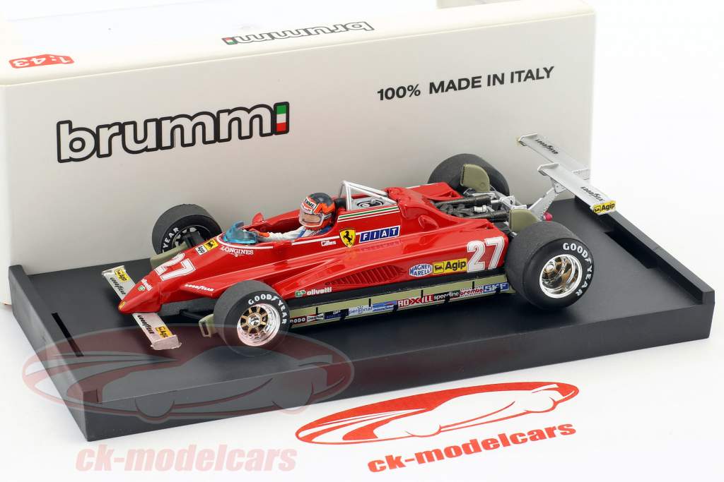 Model Car formula 1 F1 Scale 1:43 Brumm Ferrari 126 C2 Villeneuve Gp 