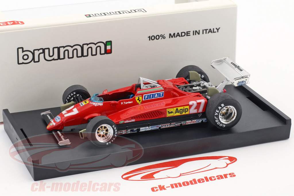 Patrick Tambay Ferrari 126C2 #27 второй итальянский GP формула 1 1982 1:43 Brumm