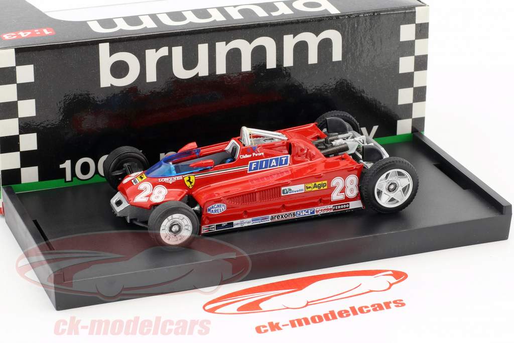 Didier Pironi 法拉利 162CK #28 第四 摩纳哥 GP 公式 1 1981 传输版本 1:43 Brumm
