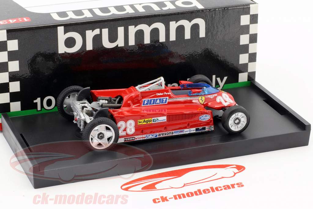 Didier Pironi フェラーリ 162CK #28 第4回 モナコ GP 式 1 1981 トランスポートバージョン 1:43 Brumm