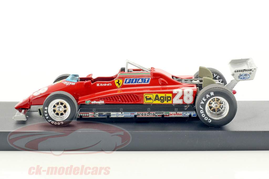 Mario Andretti Ferrari 126C2 #28 3 ° italiano GP formula 1 1982 1:43 Brumm