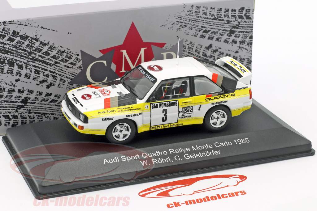 Modèle réduit Audi Quattro Sport S1 4th Rally Montecarlo 1986 1/43