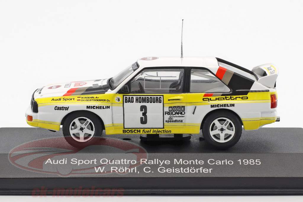 Audi Sport Quattro #3 2e Rallye Monte Carlo 1985 Röhrl, Geistdörfer 1:43 CMR