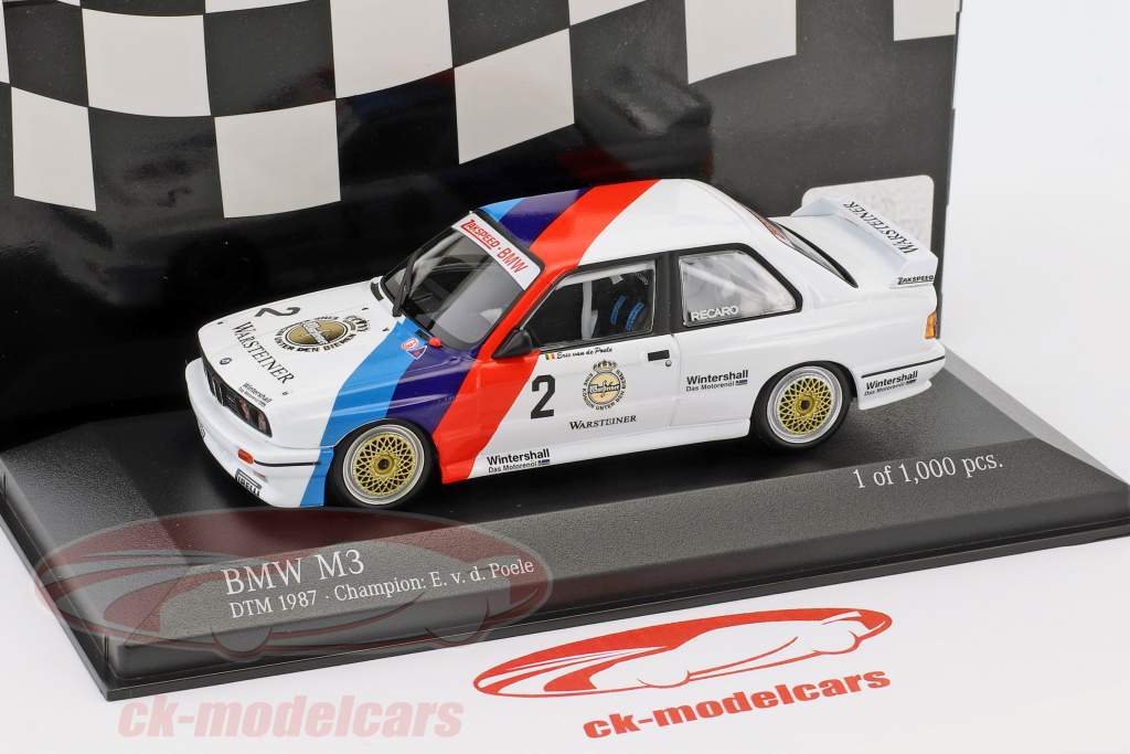 BMW M3 (E30) #2 DTM Campeão 1987 Eric van de Poele 1:43 Minichamps