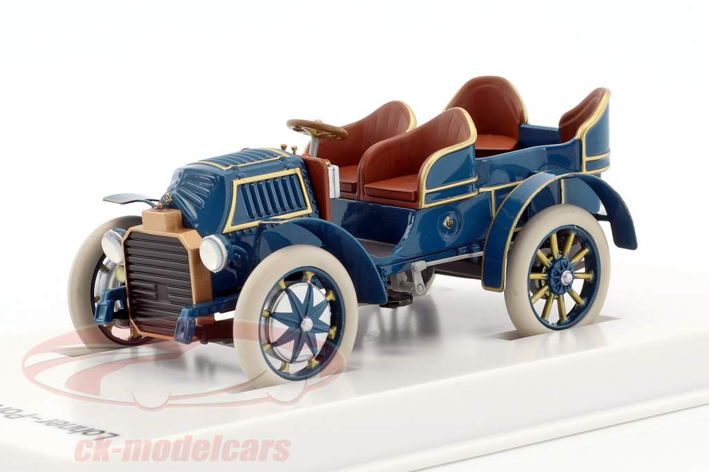 Lohner - Porsche Mixte auto anno di costruzione 1901 blu 1:43 Porsche Museum