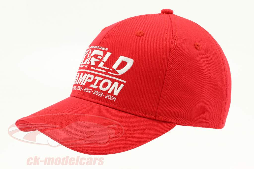Michael Schumacher chapeau World Champion rouge