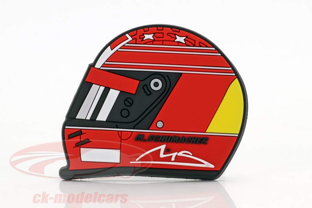Michael Schumacher koelkast magneet helm 2000 rood