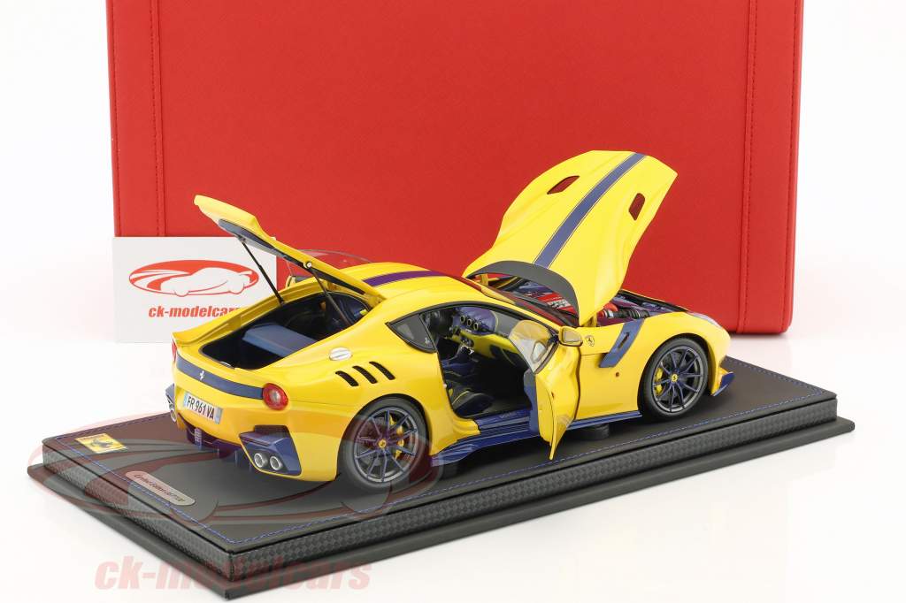 BBR Models 1:18 Ferrari F12 TDF modena gelb mit Box
