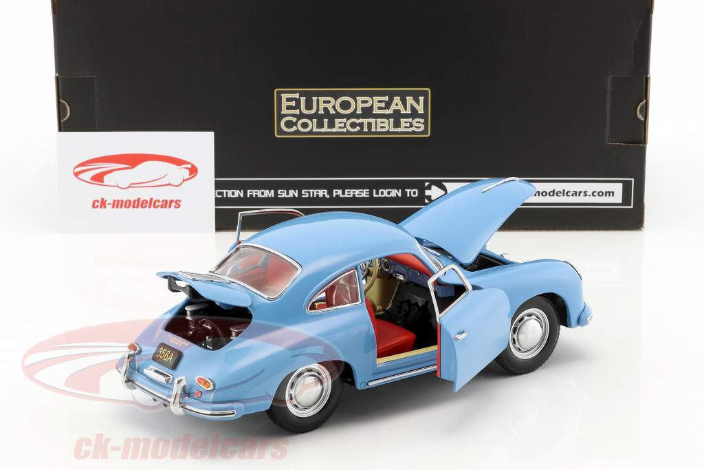 Porsche 356 A 1500 GS Carrera GT Baujahr 1957 blau 1:18 Sun Star