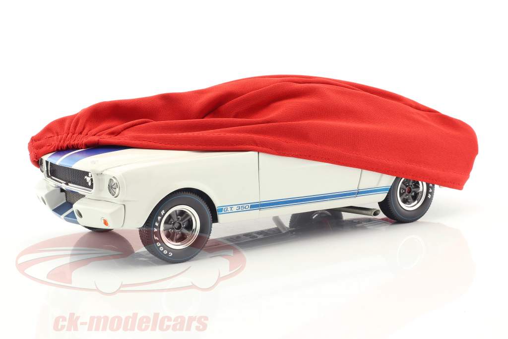 Car cover red for modelcars in scale 1:18
