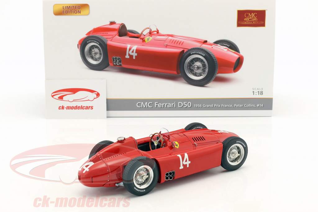 Peter Collins Ferrari D50 #14 Winner Frankreich GP Formel 1 1956 1:18 CMC