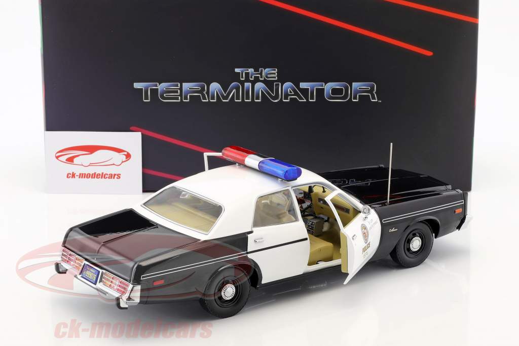Dodge Monaco Metropolitan Police año de construcción 1977 película Terminator (1984) con T-800 figura 1:18 Greenlight