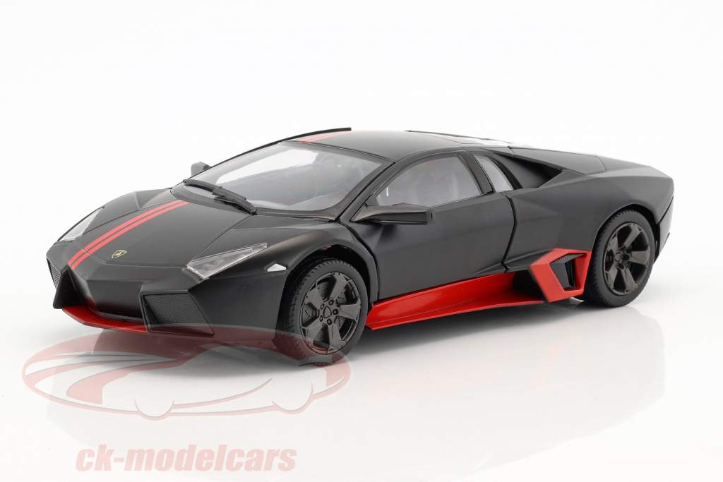 Lamborghini Reventon year 2012 mat black / red 1:24 MotorMax