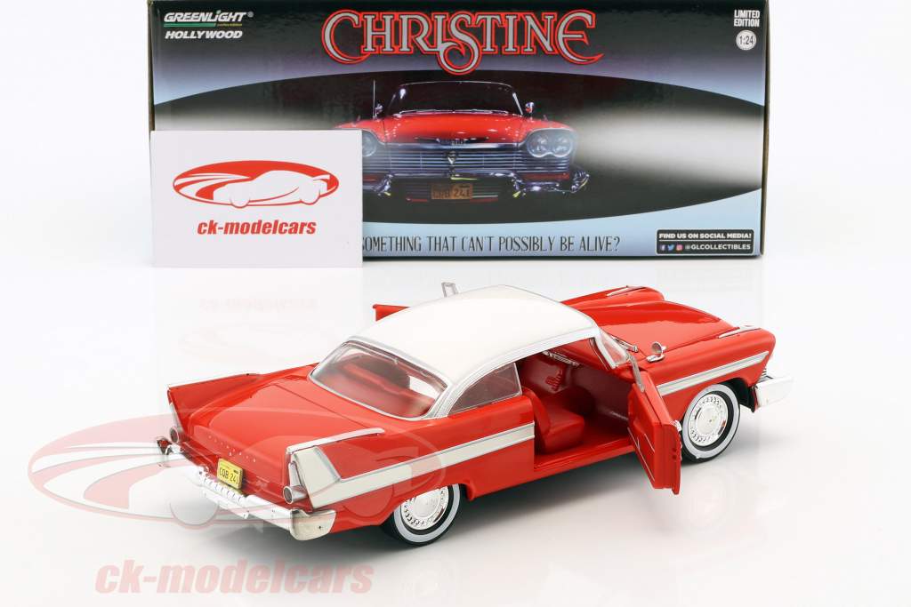 Plymouth Fury year 1958 Movie Christine (1983) red / white / silver 1:24 Greenlight
