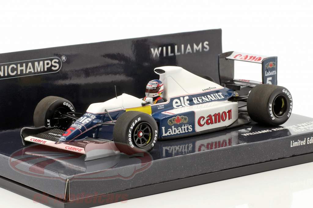 Nigel Mansell Williams Renault FW13B #5 Test Session Formel 1 1:43 Minichamps
