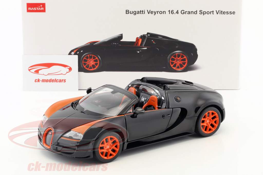 Bugatti Veyron 16.4 Grand Sport Vitesse preto / laranja 1:18 Rastar
