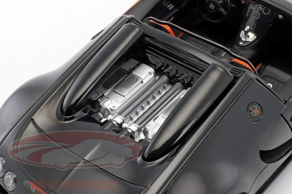 Bugatti Veyron 16.4 Grand Sport Vitesse negro / naranja 1:18 Rastar