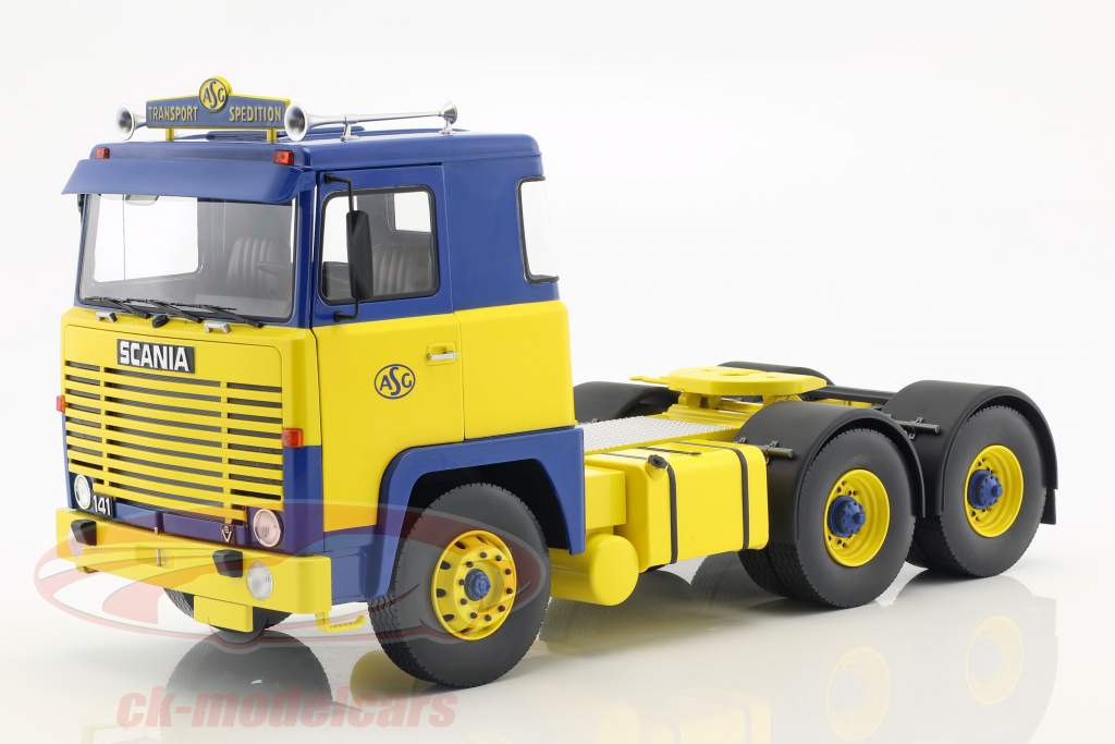 Scania LBT 141 ASG trator ano de construção 1976 azul / amarelo 1:18 Road Kings