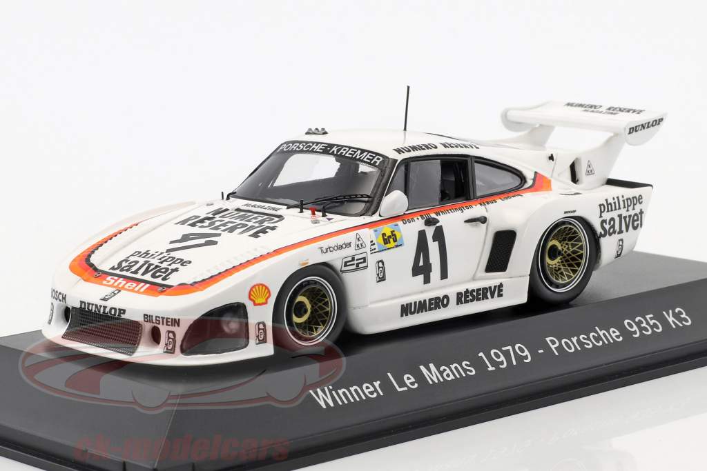 Porsche 935 K3 #41 Vinder 24 LeMans 1979 Kremer Racing 1:43 Spark
