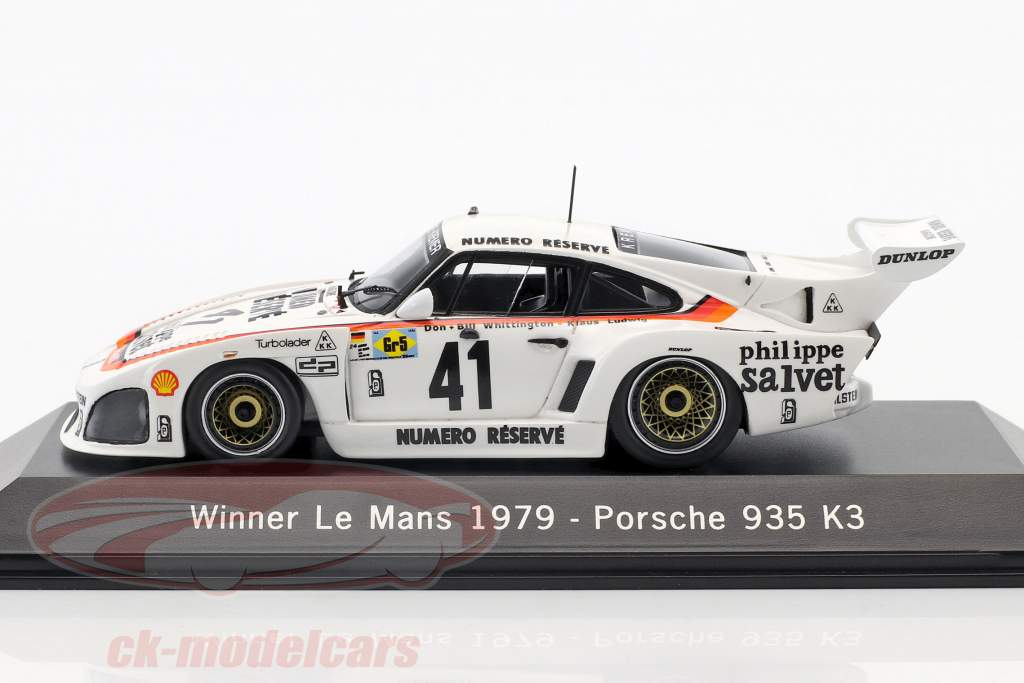 Porsche 935 K3 #41 Winnaar 24 LeMans 1979 Kremer Racing 1:43 Spark