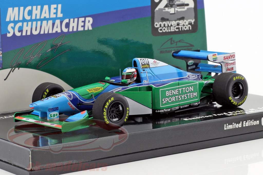 Michael Schumacher Benetton B194 #5 winnaar Monaco GP formule 1 1994 1:43 Minichamps