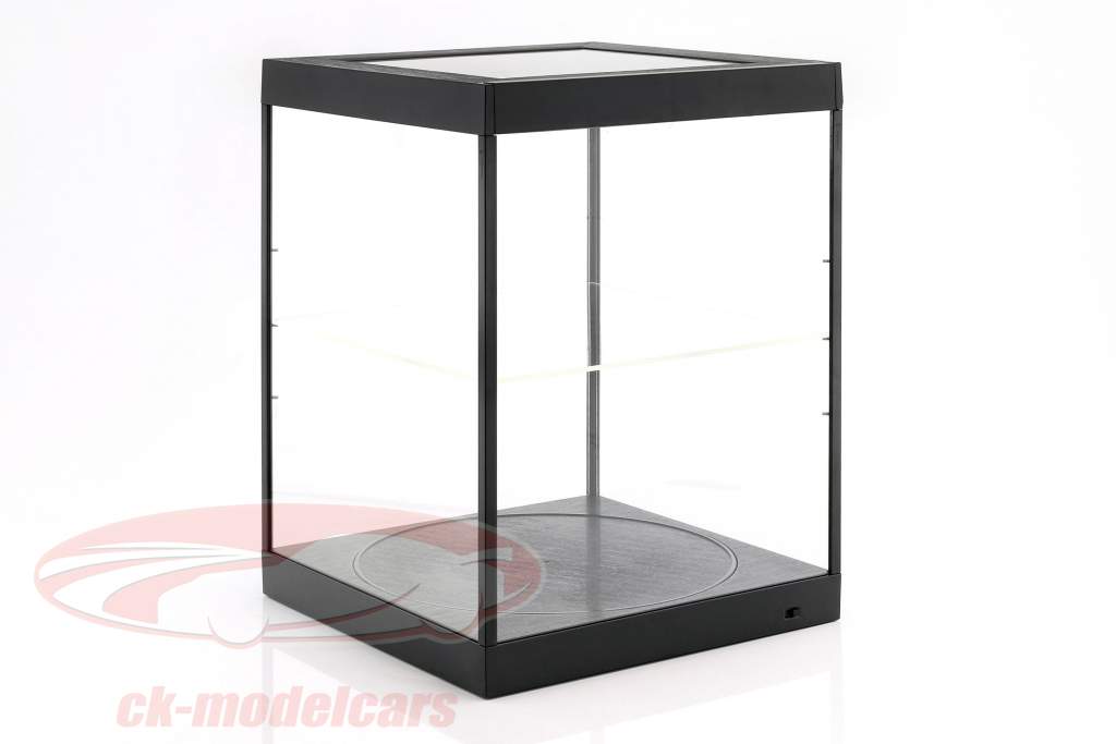 singolo display caso e rotante tavolo per modelcars in scala 1:18 nero Triple9
