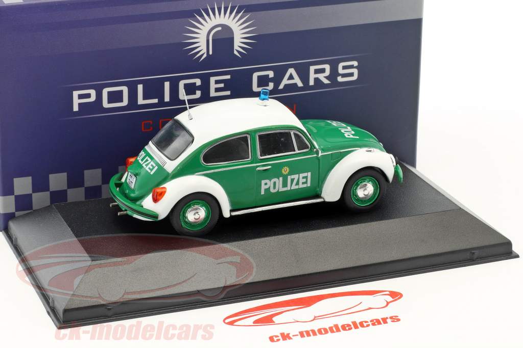 Volkswagen VW scarafaggio 1200 polizia Germania anno di costruzione 1977 verde / bianco 1:43 Atlas