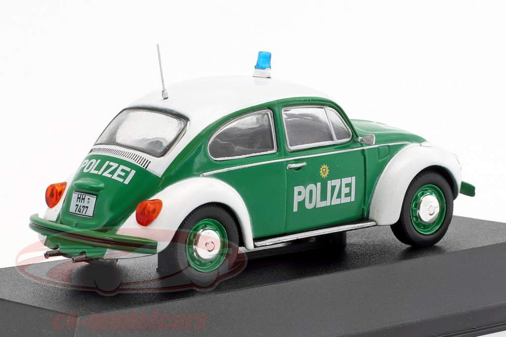 Volkswagen VW Käfer 1200 Polizei Deutschland Baujahr 1977 grün / weiß 1:43 Atlas