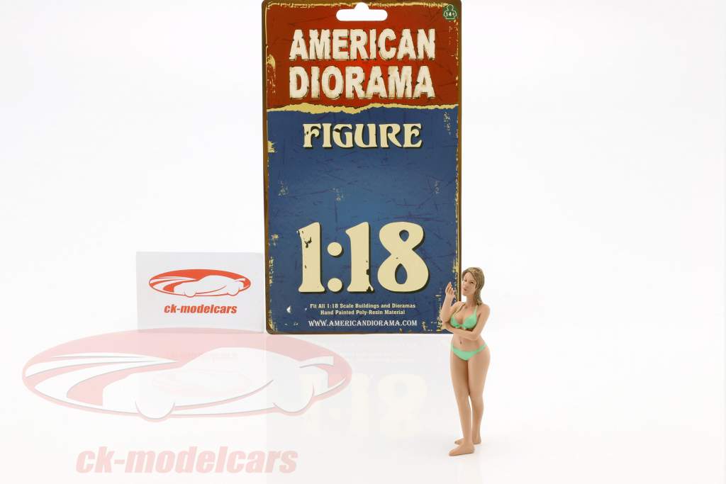 La chica del calendario agosto en bikini 1:18 American Diorama