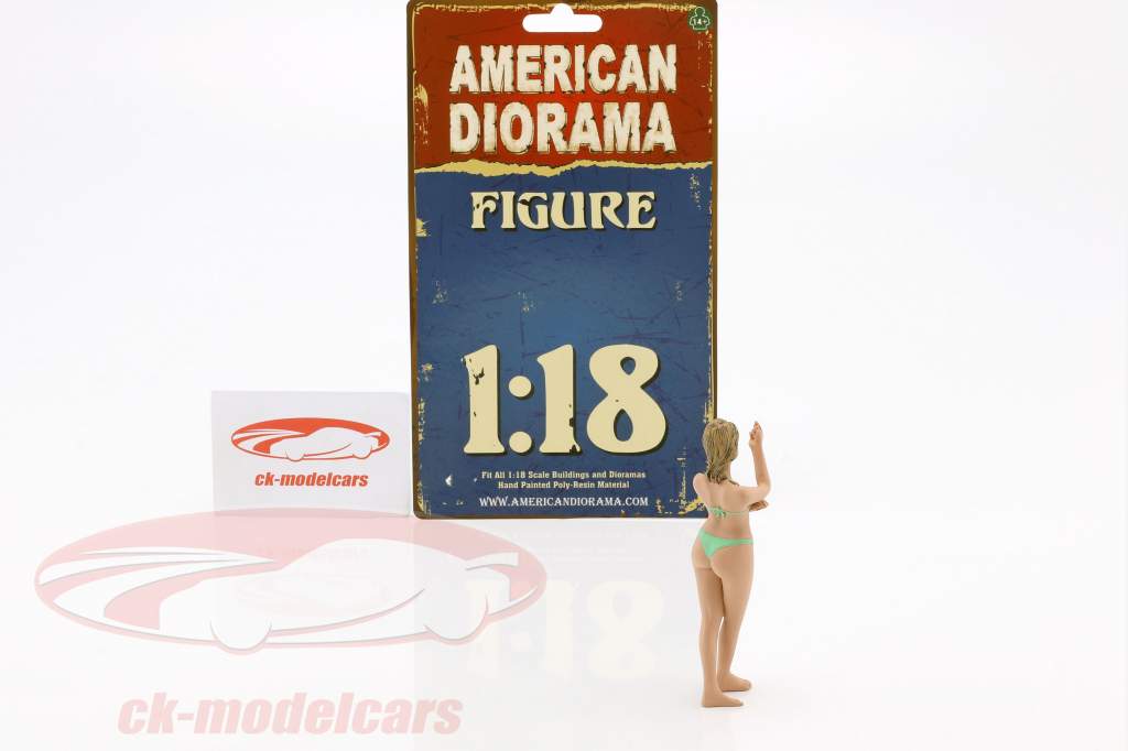 カレンダーガール 八月 で ビキニ 1:18 American Diorama