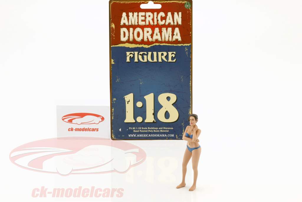 calendar girl décembre en bikini 1:18 American Diorama