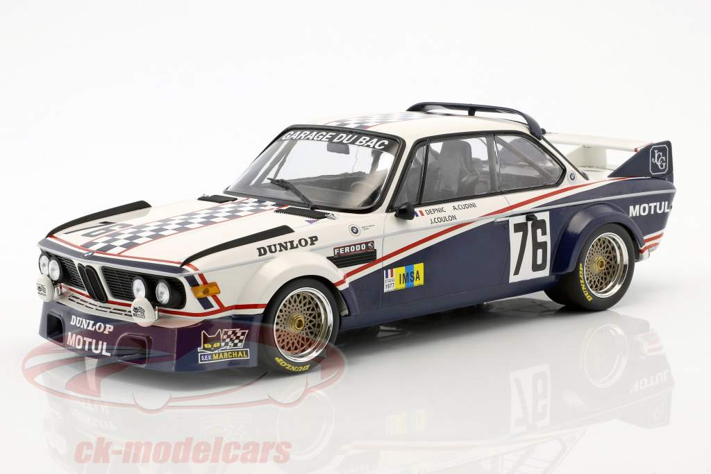 BMW 3.0 CSL #76 24h LeMans 1977 Depnic, Coulon 1:18 Minichamps