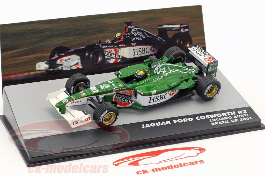 Luciano Burti Jaguar R2 #19 Brazil GP formula 1 2001 1:43 Altaya