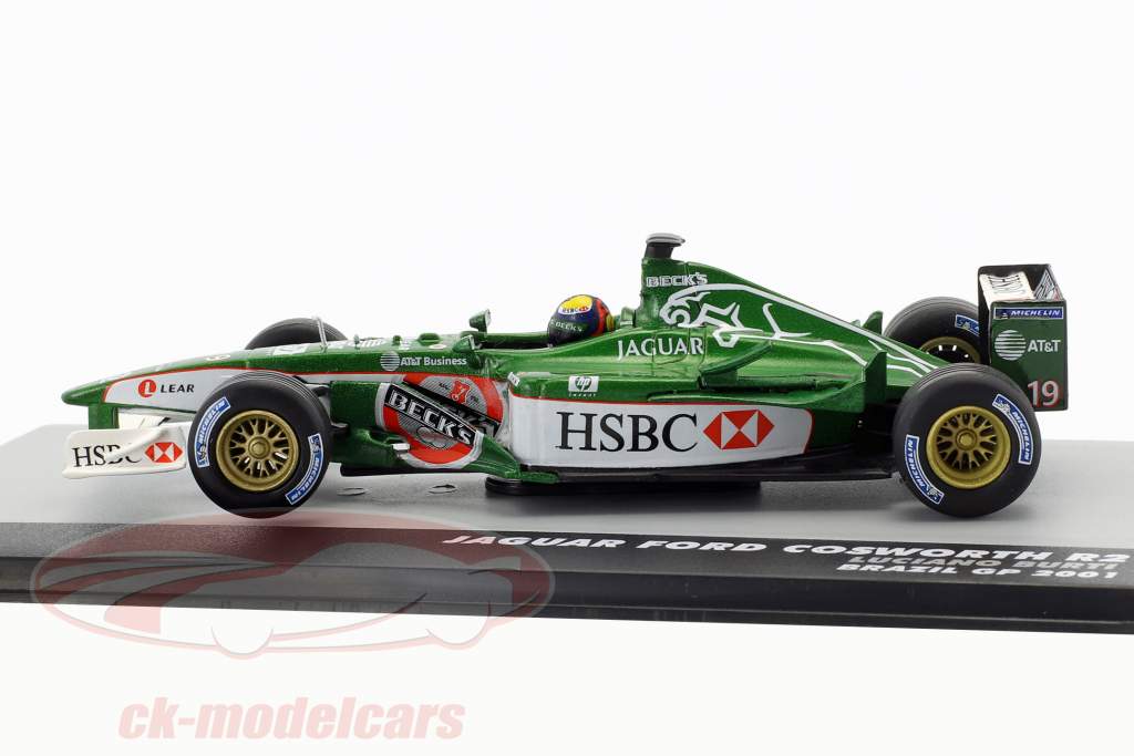 Luciano Burti Jaguar R2 #19 Brasil GP fórmula 1 2001 1:43 Altaya