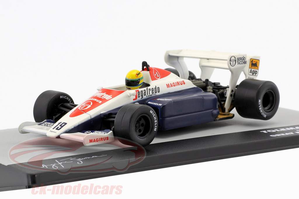 Ayrton Senna Toleman TG184 #19 третий Британская GP формула 1 1984 1:43 Altaya